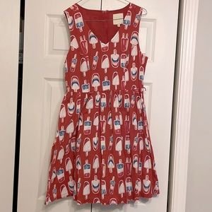 MODCLOTH popsicle red white blue dress
